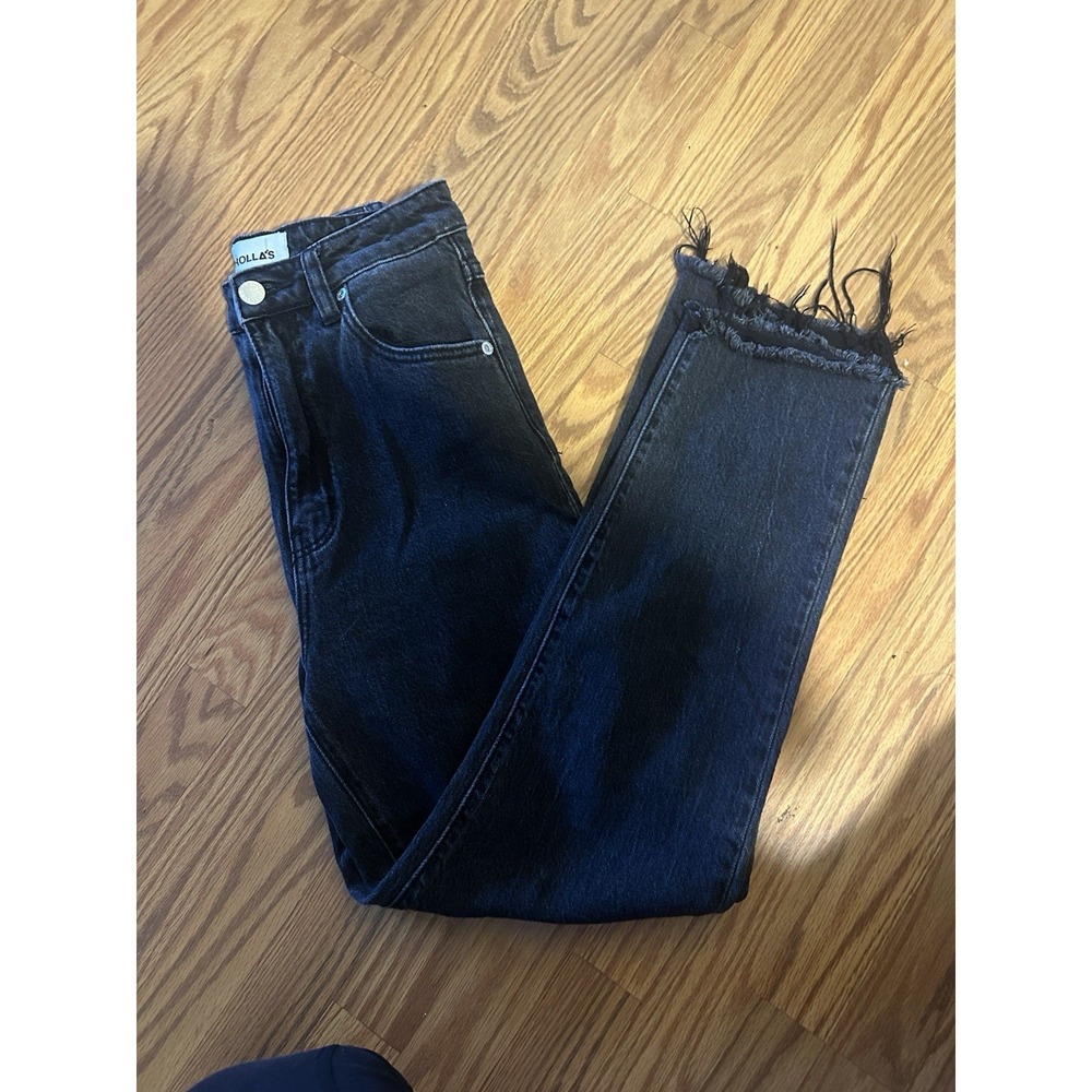 Rollas Dusters Jeans Women Size 24 Black High Rise Slim